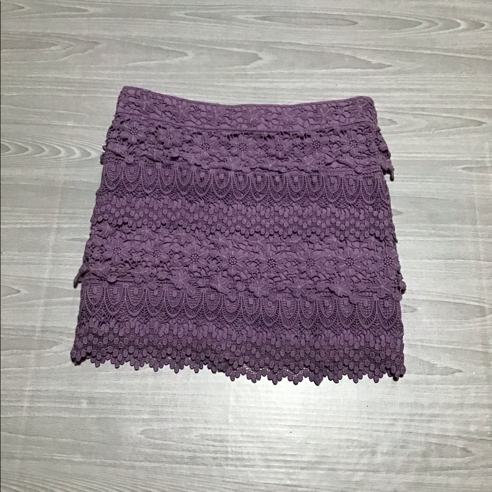 .American Eagle purple lace boho mini skirt. 0